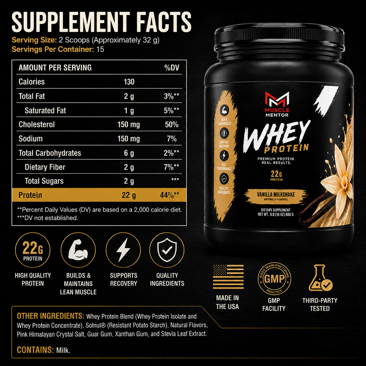 Performance Whey Protein Blend (Vanilla)